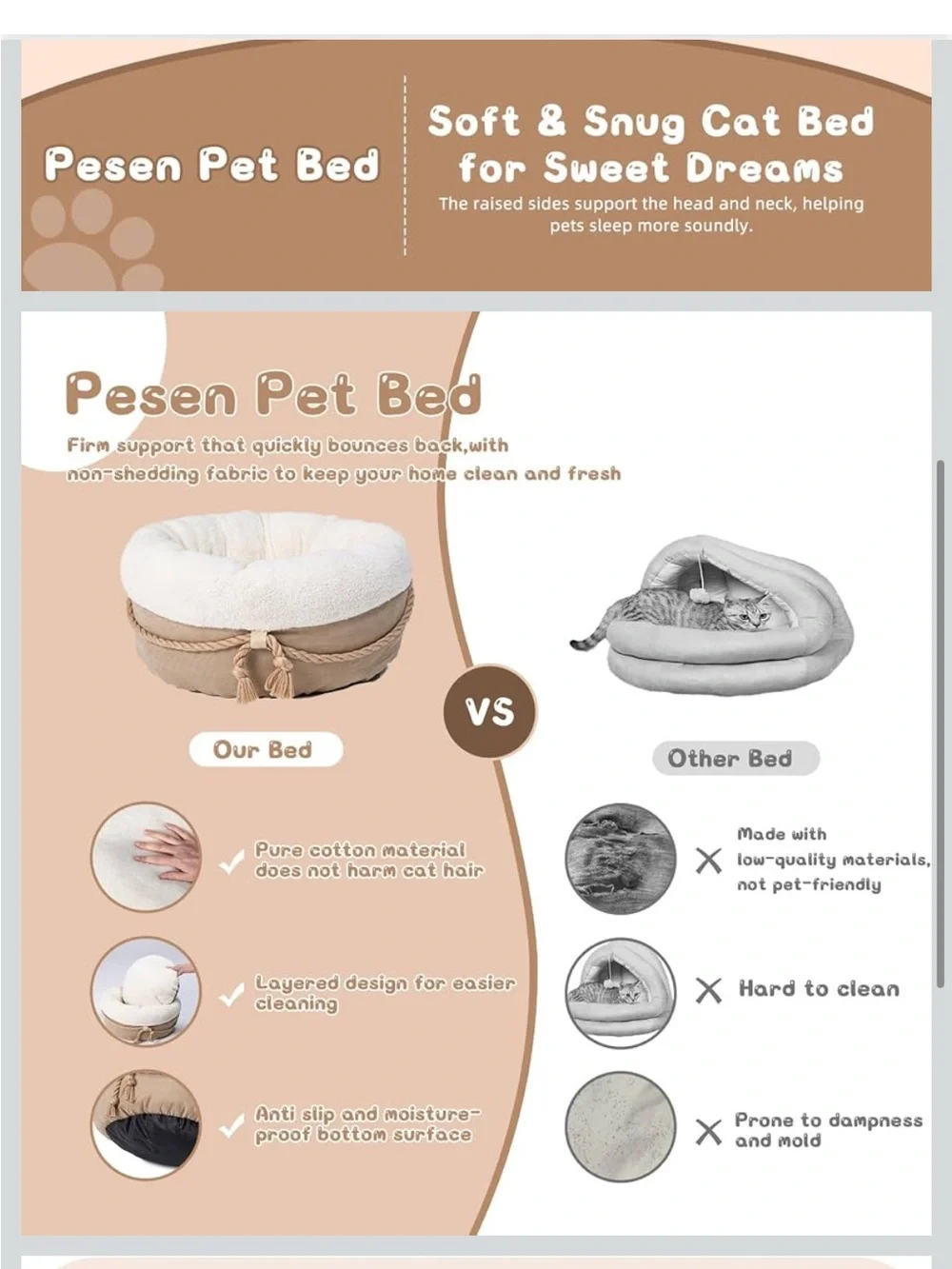 Plush Cat Bed or Small Dog Bed